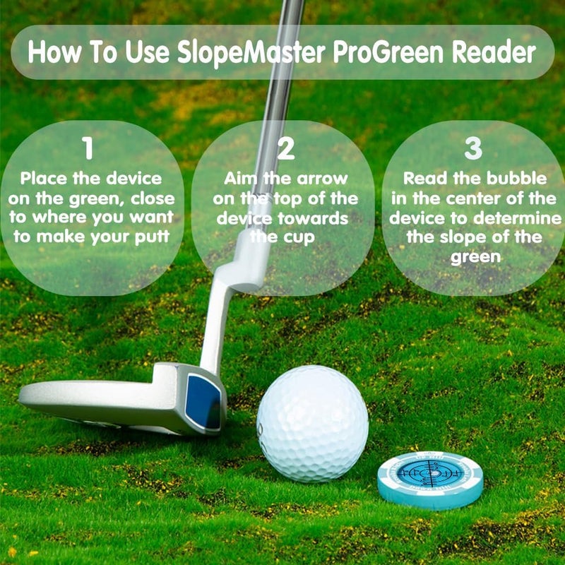 Prodigora SlopeMaster ProGreen Reader - Golf Ball Marker with High Precision Green Reading Aid Golf Accessories for Men Women - Image 4
